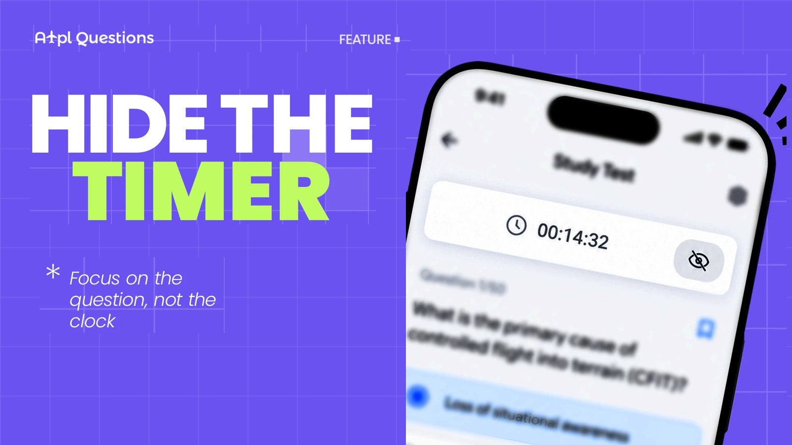 Hide the Timer: Focus on the Question, Not the Clock